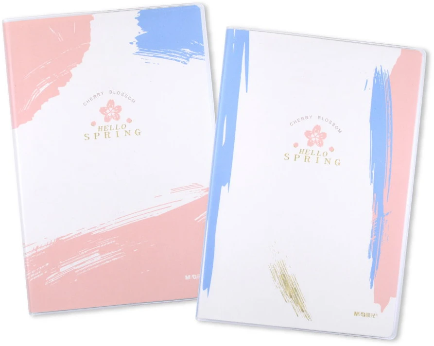 Užrašų knygelė M&amp;G Sakura 13.8x20.2cm languotas 72 lapų plastikiniais viršeliais