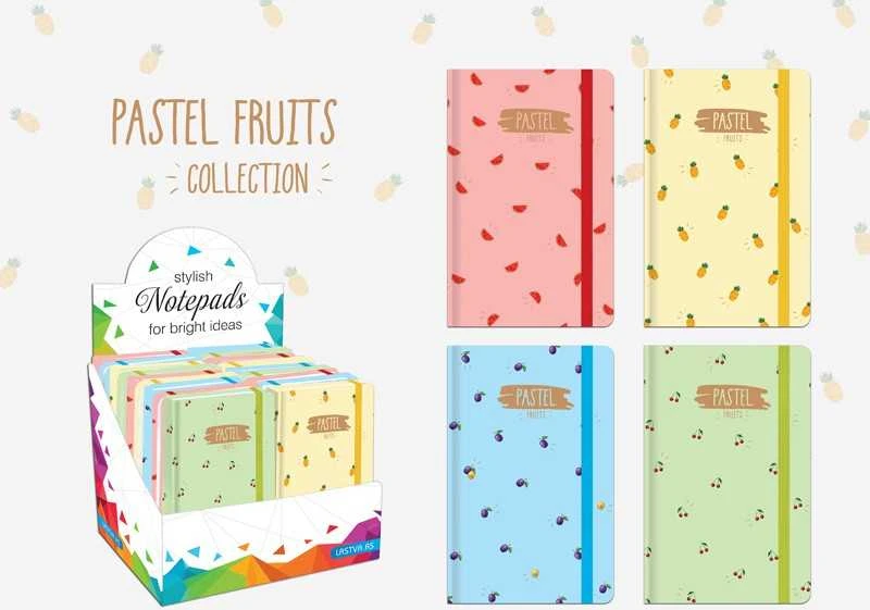 Lastva Užrašų knygutė A6 96lapų 70g langeliais PASTEL