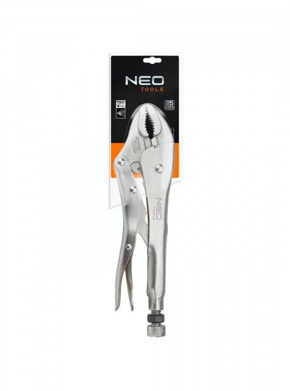 Užspaudimo replės NEO 250mm, lenktos žnyplės, CrMo/CrV plienas