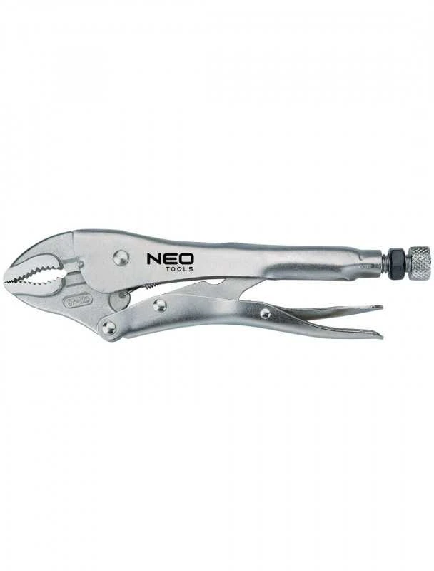 Užspaudimo replės NEO 250mm, lenktos žnyplės, CrMo/CrV plienas