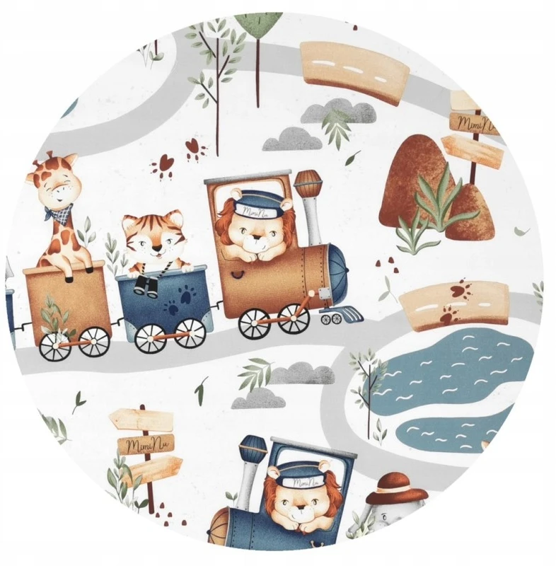 Užvalkalas na poduszkę 40x40 Zoo w pociągu Miminu