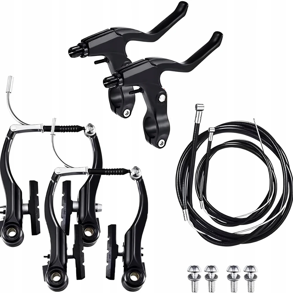V-Brake stabdžių kaladėlės dviračiui 110mm aliuminio komplektas priekyje ir gale