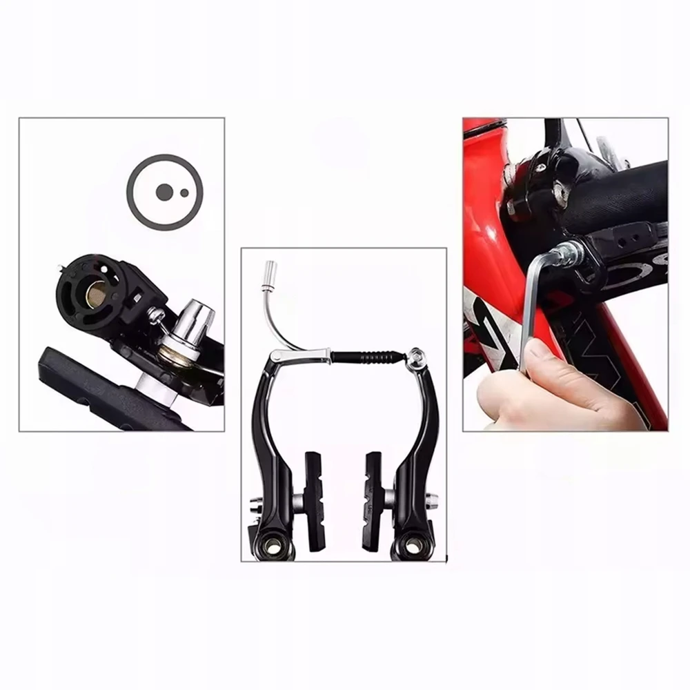 V-Brake stabdžių kaladėlės dviračiui 110mm aliuminio komplektas priekyje ir gale