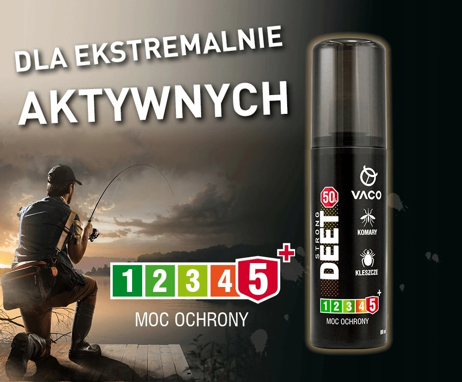 VACO Skystis nuo erkių, uodų ir musių DEET 50% + Geraniol veiksmingas - 80 ml