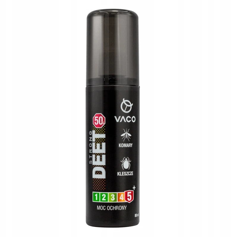VACO Skystis nuo erkių, uodų ir musių DEET 50% + Geraniol veiksmingas - 80 ml