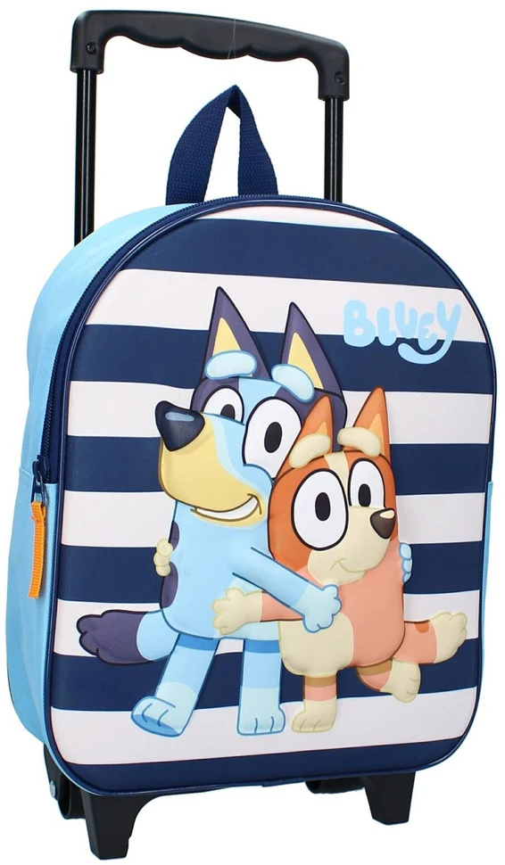Vadobag Lagaminas 3D vaikiška kelioninė kuprinė ant ratukų Bluey vaikiška Bluey