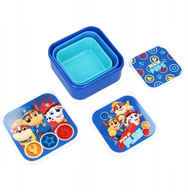 Vadobag Vaikiškų priešpiečių dėžučių rinkinys Paw Patrol, 3 vnt.