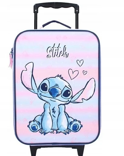 Vadobag Walizka DISNEY STITCH Kabinowa Podróżna Dziecięca Bagaż Dla Dzieci kółkach