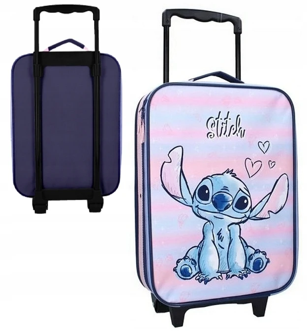 Vadobag Walizka DISNEY STITCH Kabinowa Podróżna Dziecięca Bagaż Dla Dzieci kółkach