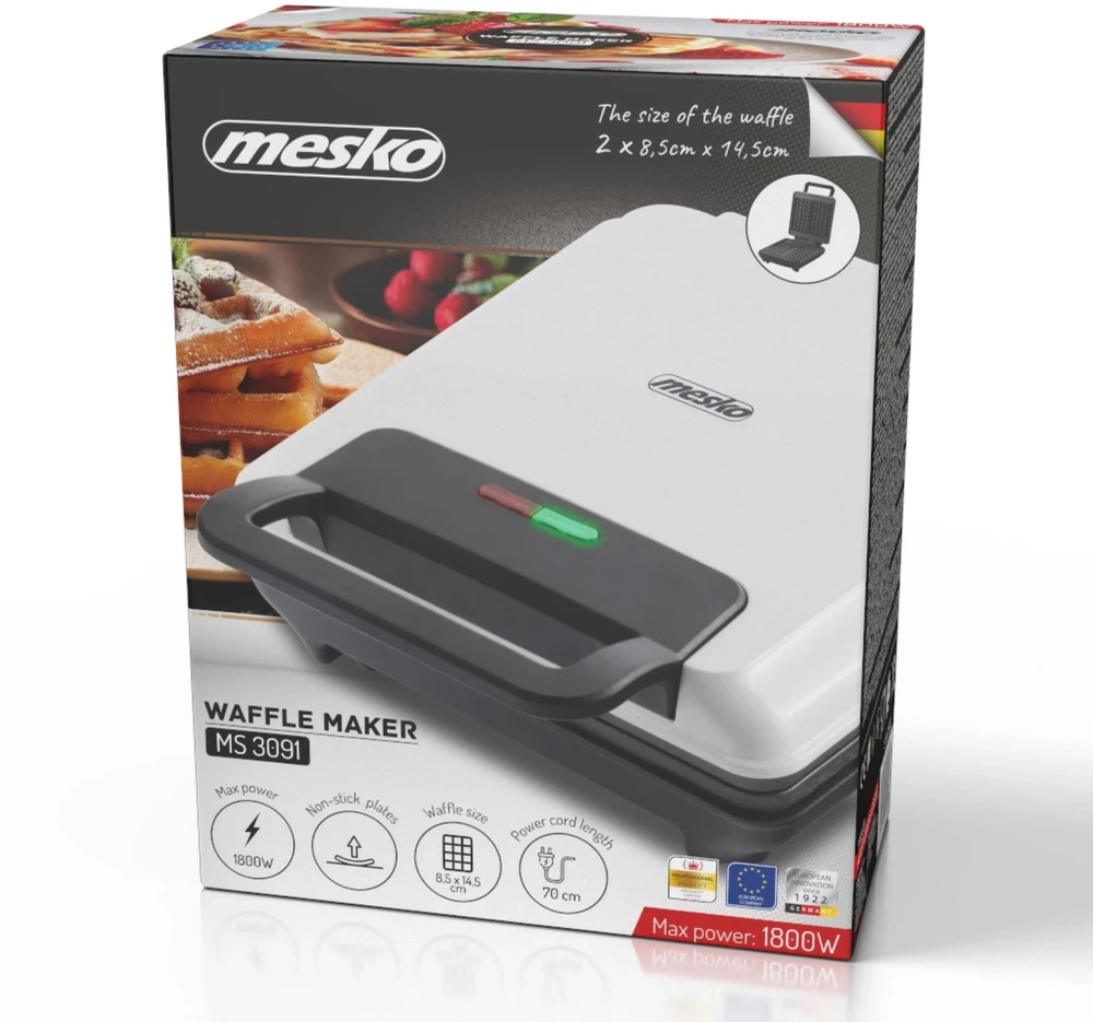 Vaflinė Adler Waffle iron MESKO MS 3091