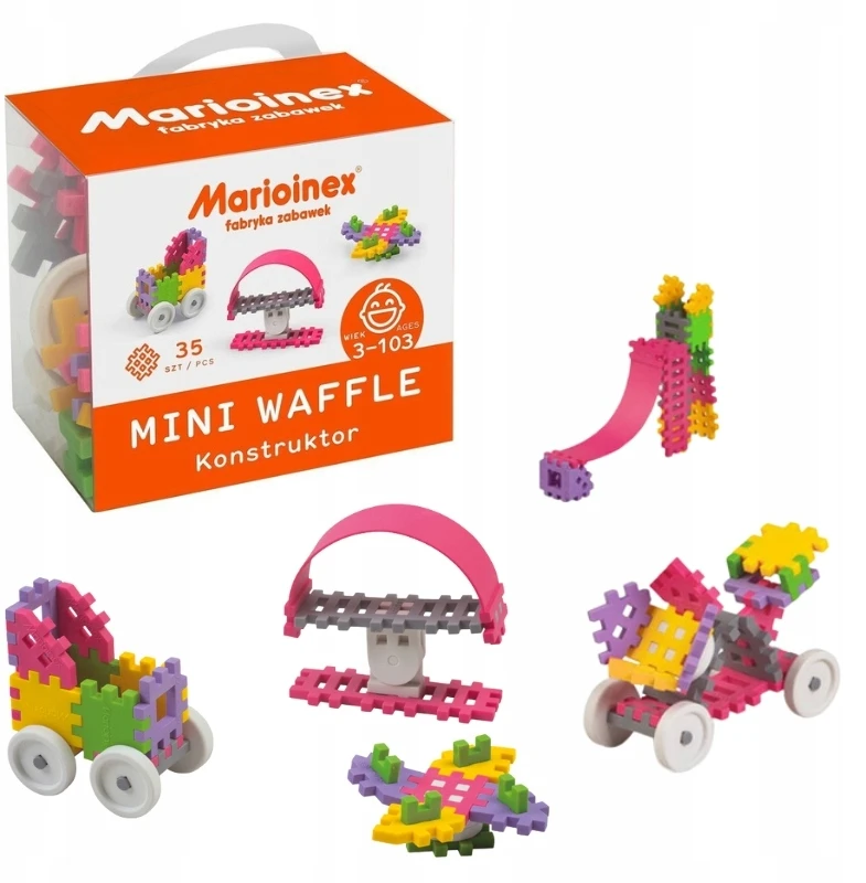 MARIOINEX 902790 vafliniai mini blokai 35 vnt. Konstruktorius (mergina)