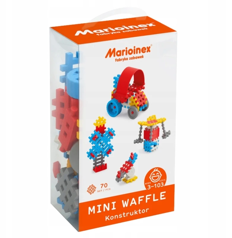 Vaflinės mini kaladėlės Marioinex, 70 detalių