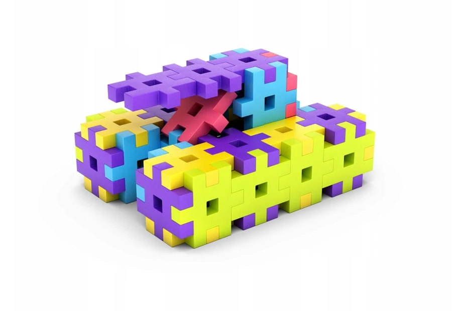 Vafliniai konstrukciniai blokeliai Basic 50 Elements 3+ Meli 50001