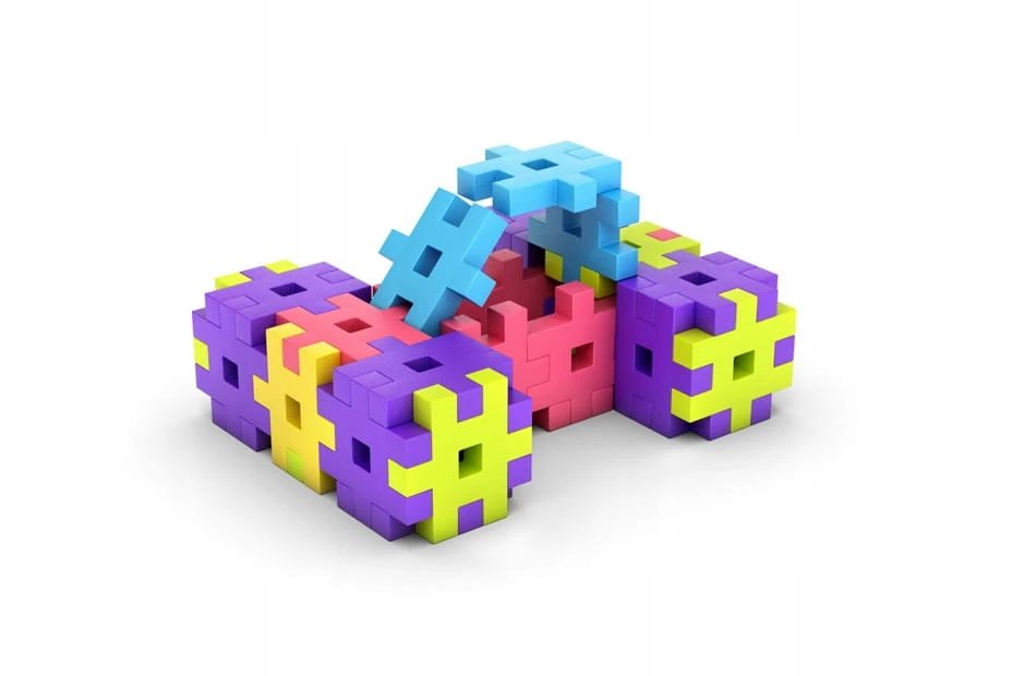Vafliniai konstrukciniai blokeliai Basic 50 Elements 3+ Meli 50001