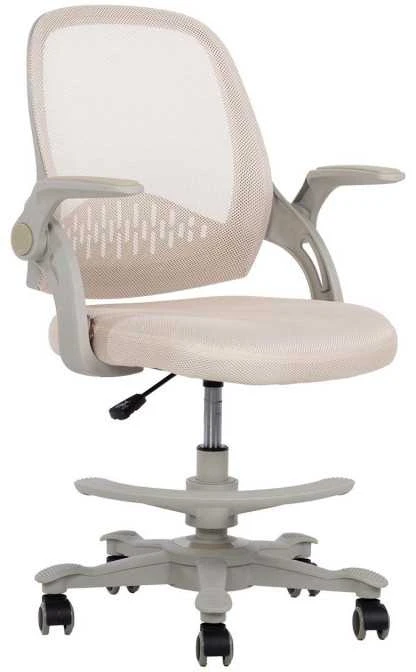 Home4You Vaikiška kėdė EMMY su kojų atrama Smėlio spalvos