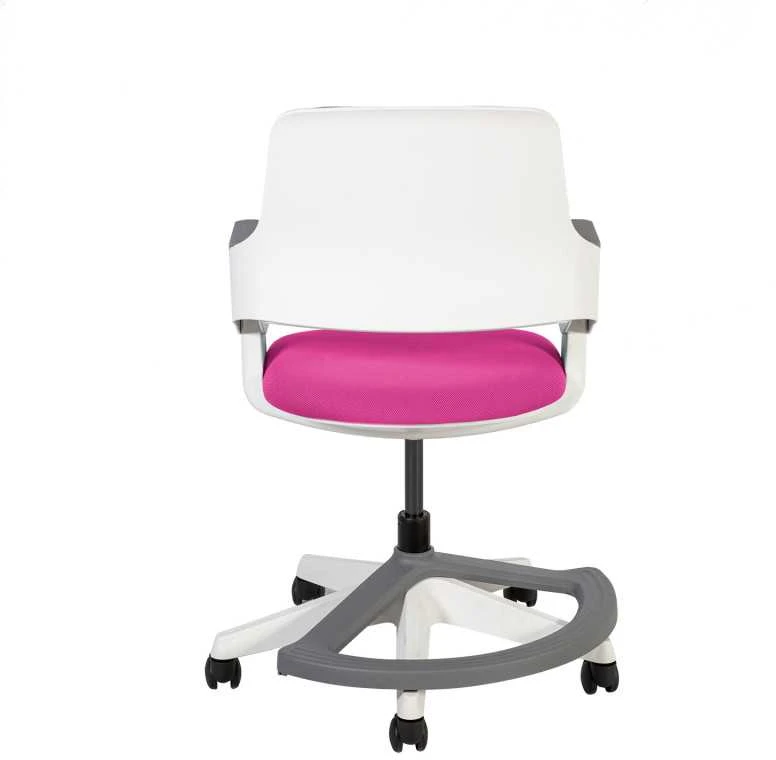 Home4You Vaikiška kėdė ROOKEE, 64x64xH76-93cm, spalva: rožinė, rėmas: baltas plastikas