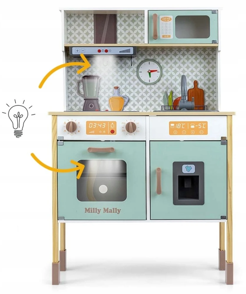 Vaikiška medinė virtuvėlė Milly Mally Bjorn, mėtinė