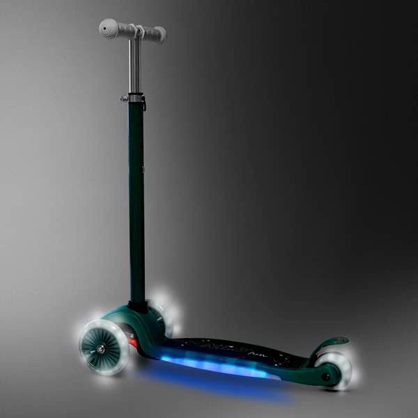 Vaikiška paspirtukė - NILS FUN - HLB1310 - LED ratukai PU - Reguliuojamas vairas 78-90 cm - Neslystantis denis 40x13,5 cm