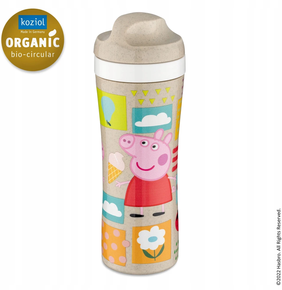 Vaikiškas buteliukas Organic Peppa Pig Koziol 425 ml