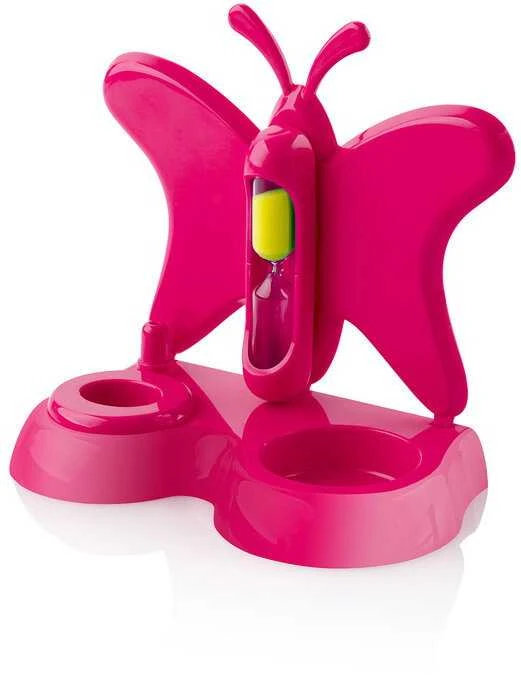 ETA | Dantų šepetėlis su water cup and holder | Sonetic ETA129490070 | Baterija operated | For kids | Šepetėlių skaičius galvutės įeina 2 | Number of teeth brushing modes 2 | Rožinė