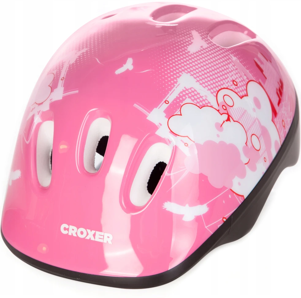 Vaikiškas dviratininko šalmas Croxer Dream XS, rožinis