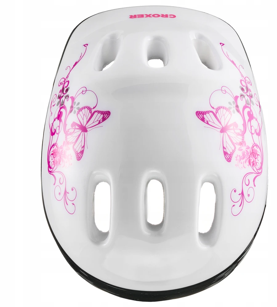Vaikiškas dviratininko šalmas Croxer Silky Baltas/Rožinė XS (48-51 cm)