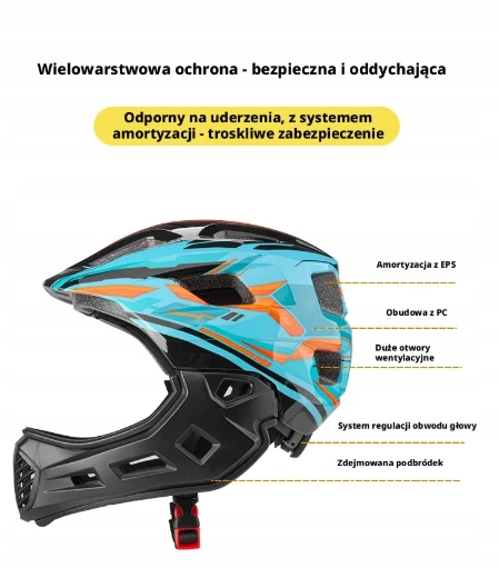 Vaikiškas dviratininko šalmas su nuimamu burnos dangteliu LED 48-53cm violetinė