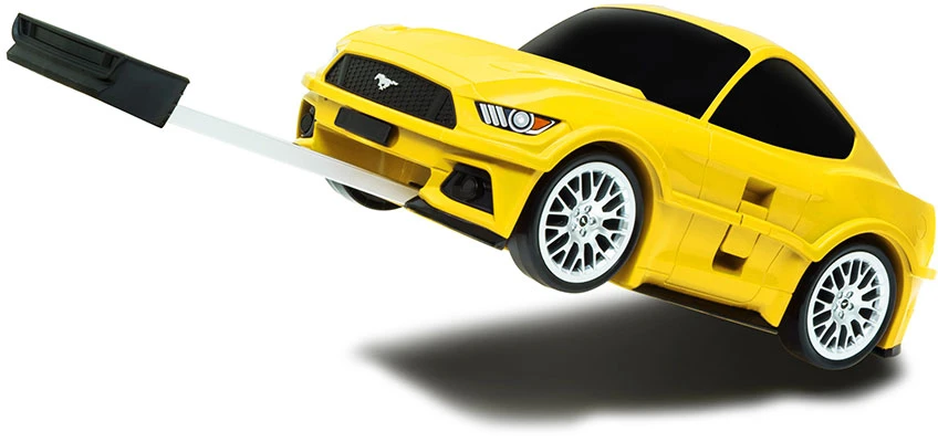 Vaikiškas lagaminas su ratukais Ridaz Ford Mustang, geltonas