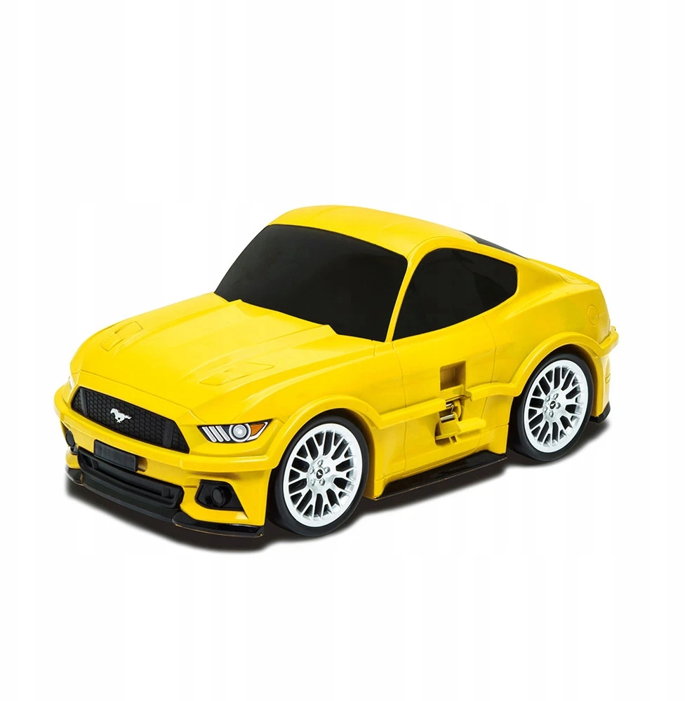 Vaikiškas lagaminas su ratukais Ridaz Ford Mustang, geltonas