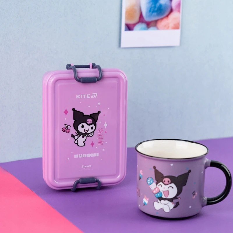 Vaikiškas maisto dėklas Kite su skyreliais, 650ml, violetinis