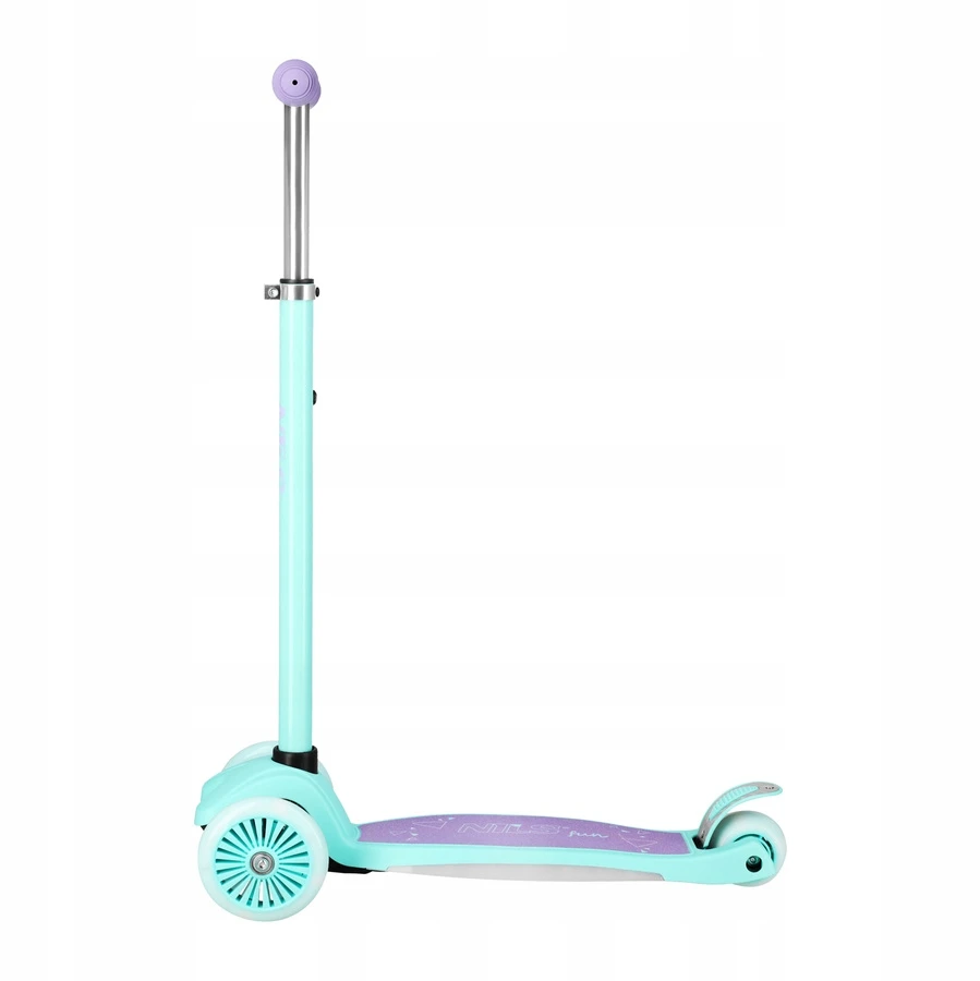 Vaikiškas paspirtukas - NILS FUN - HLB1310 - Violetinė - LED ratukai - Reguliuojamas vairas 78-90 cm