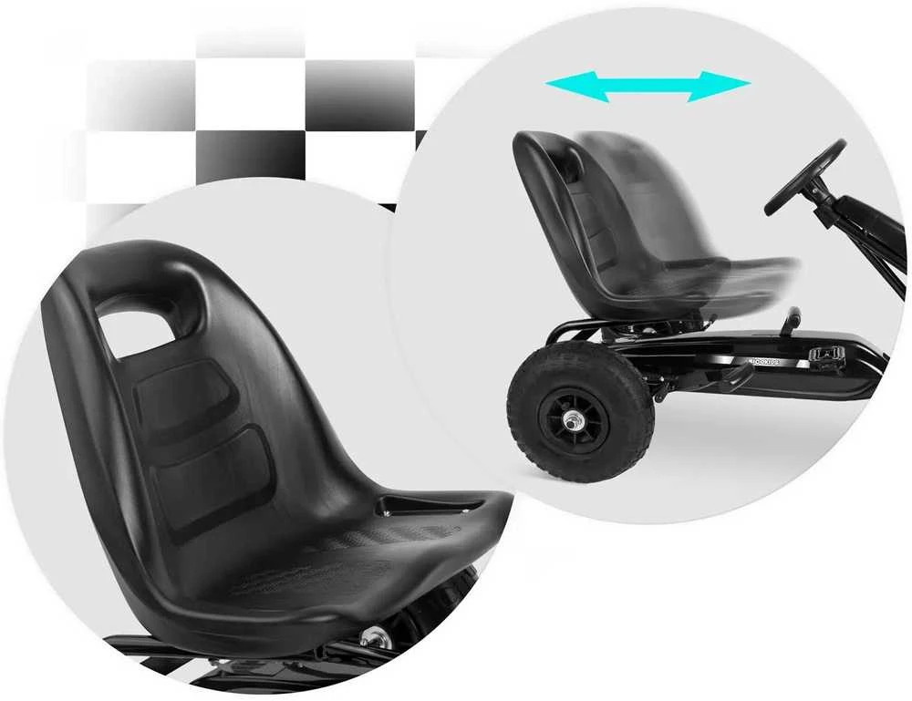 Vaikiškas pedalinis gokartas RK-590 juodas