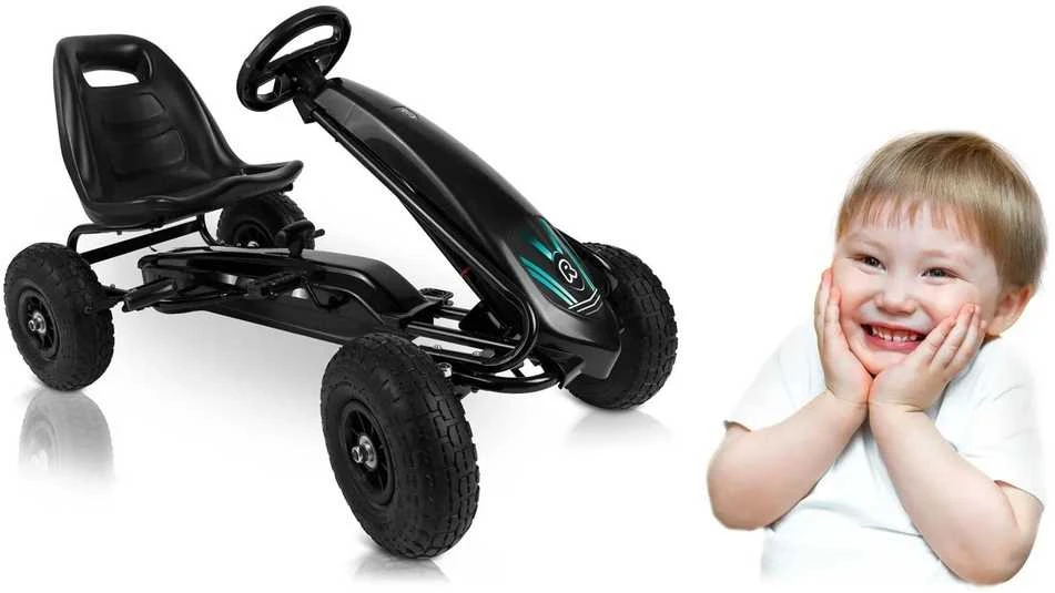 Vaikiškas pedalinis gokartas RK-590 juodas
