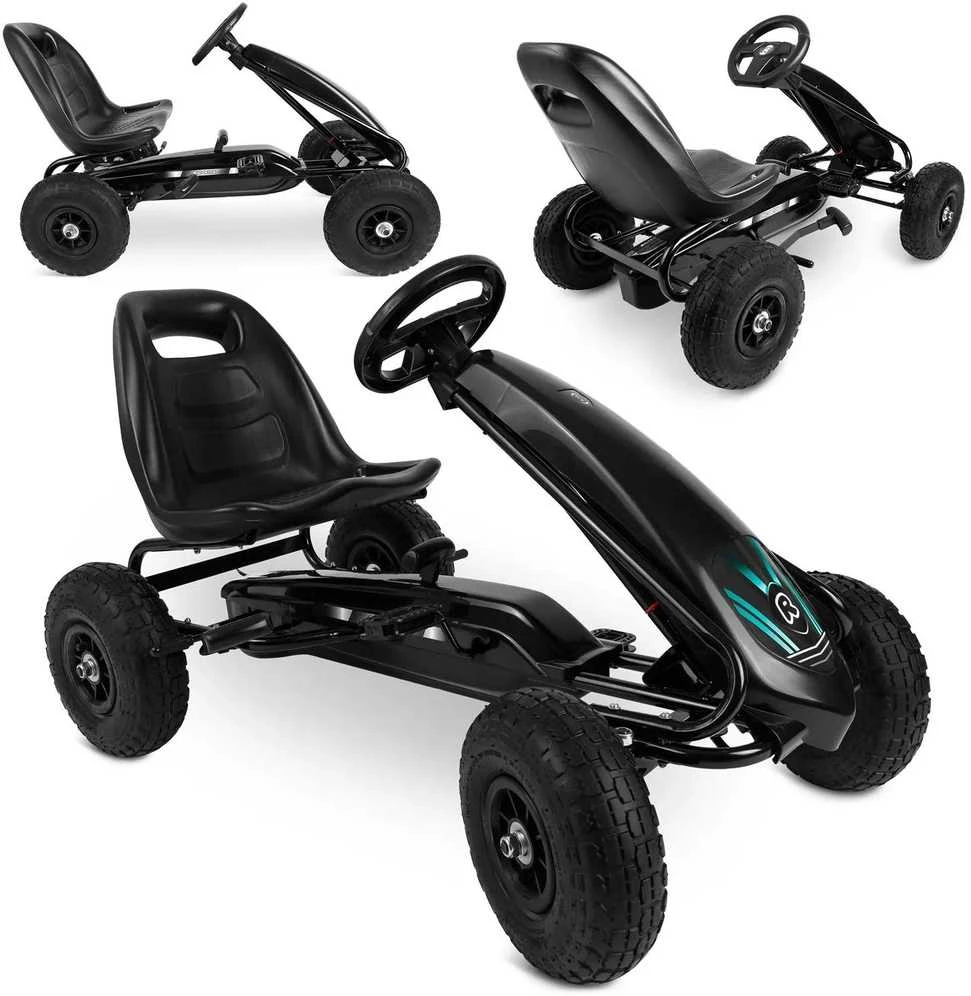 Vaikiškas pedalinis gokartas RK-590 juodas