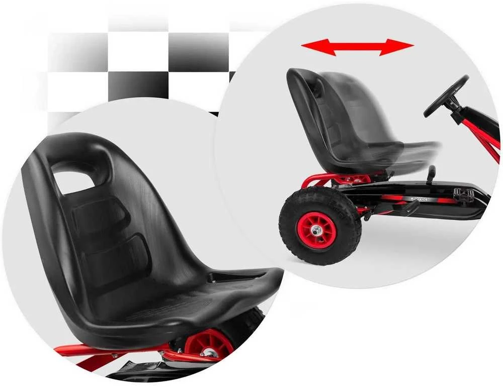 Vaikiškas pedalinis gokartas RK-590 raudonas