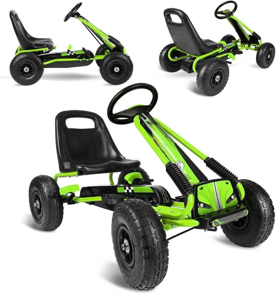Ricokids Vaikiškas pedalinis gokartas RK-594 žalias