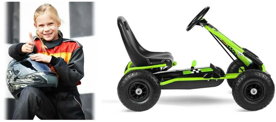 Ricokids Vaikiškas pedalinis gokartas RK-594 žalias