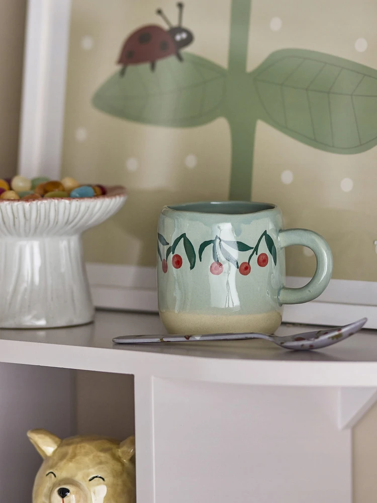 Bloomingville Vaikiškas puodelis Millie vyšnių vyšnių, keramika, 110 ml