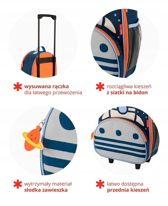 Vaikiškas „Skip Hop“ lagaminas ant ratų „Rocket Spark Style 9R218010“