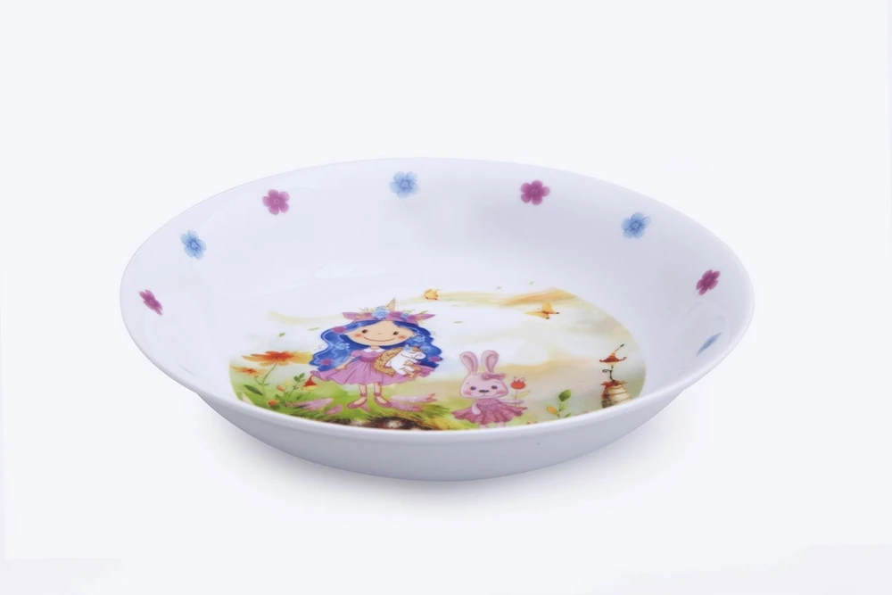 Vaikiškas valgomojo komplektas - Princesė (gili ir negili lėkštė + puodelis)