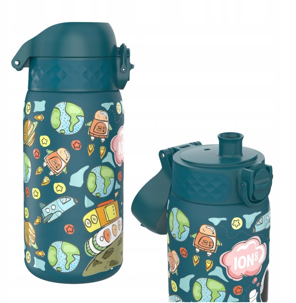 Vaikiškas vandens butelis 400 ml Ion8 Kosmos Space vandens buteliukas