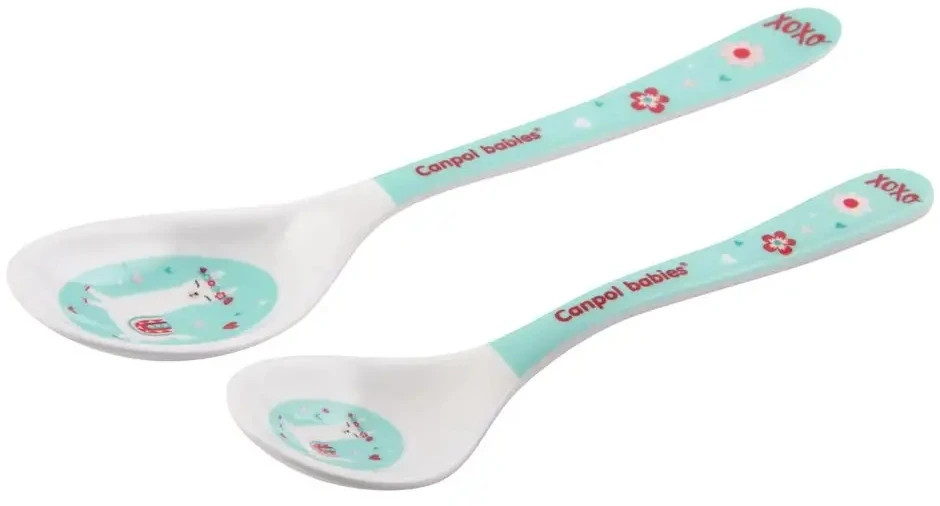Canpolbabies CANPOL 4/530 Melamino šaukšteliai 2vnt Egzotiniai gyvūnai turkis