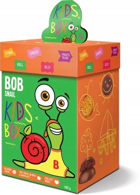 Vaikiški užkandžiai Bob Snail, be cukraus, be glitimo, ekologiški, 382 g