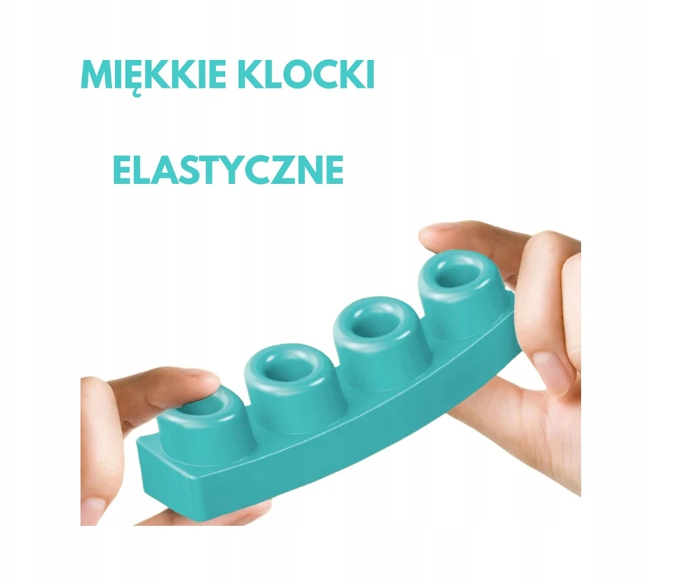 Vaikiškos kaladėlės Builder Minkštas, minkštas, lankstus, 47 elementai