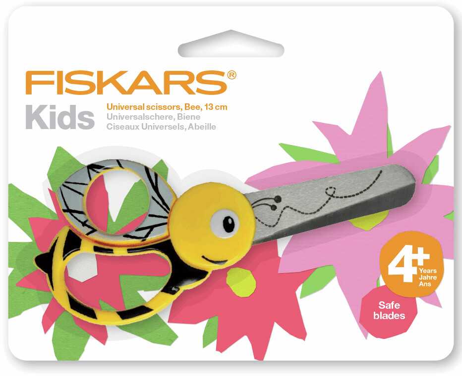 Vaikiškos žirklės FISKARS, su bite, 13 cm