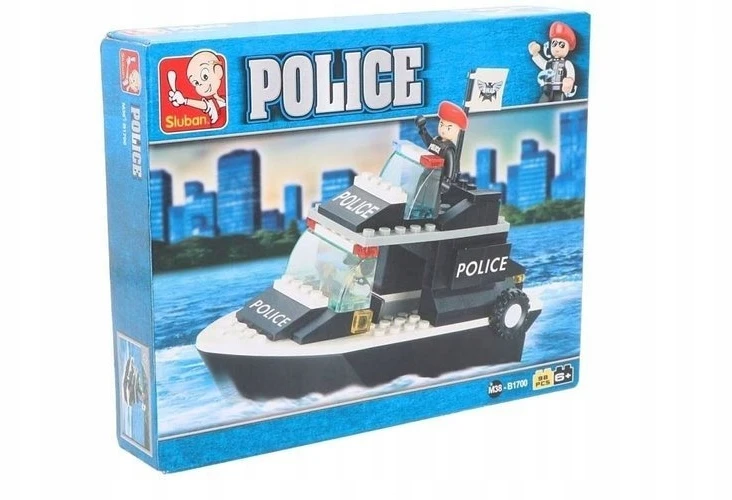 VAIKŲ DIENOS BLOKAS 98 EL POLICE ŁÓDŹ MOTOR BOAT SLUBAN