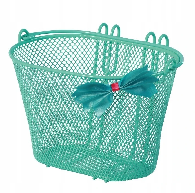 Vaikų dviračio krepšys - BASIL - Jasmin Bow-Tie - 10 litrų - Mėtų žalia - Plienas
