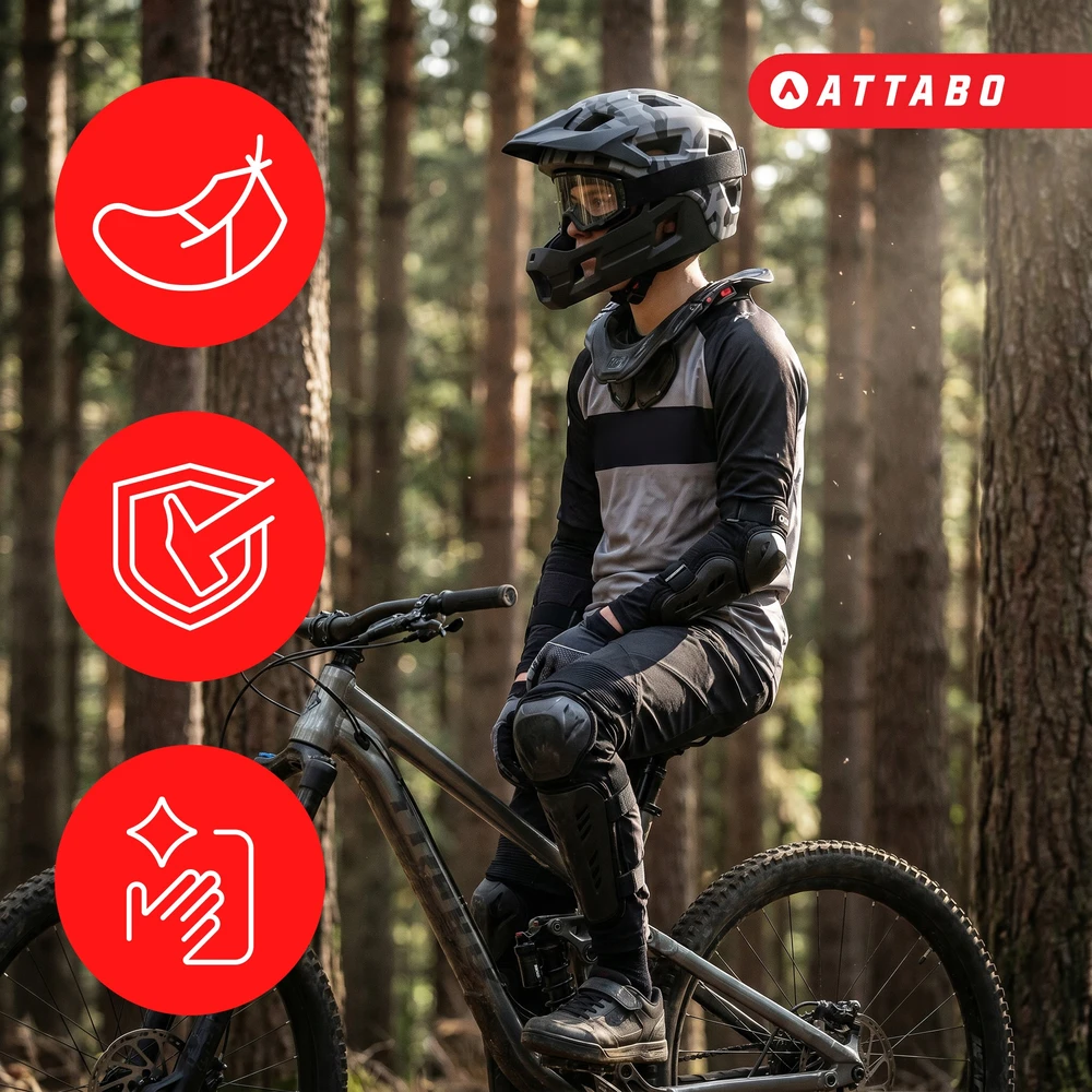 VAIKŲ FIKSUOTAS DVIRAČIO ŠALMAS ATTABO PREDATOR FULLFACE S, REGULIUOJAMAS