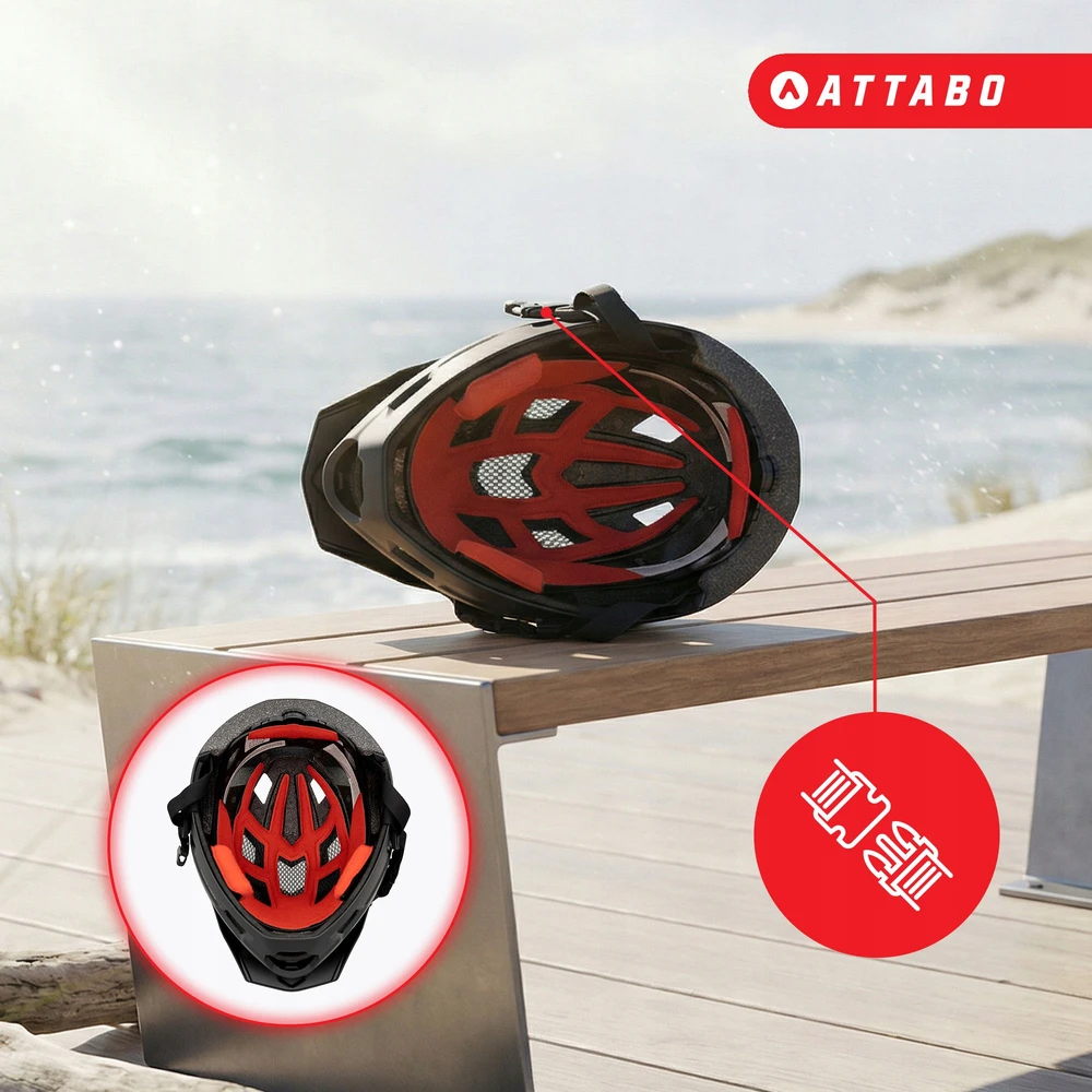 VAIKŲ FIKSUOTAS DVIRAČIO ŠALMAS ATTABO PREDATOR FULLFACE S, REGULIUOJAMAS