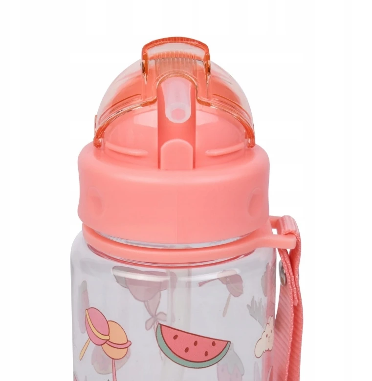 Vaikų gertuvė su šiaudeliu Casno Willy 400 ml, rožinė